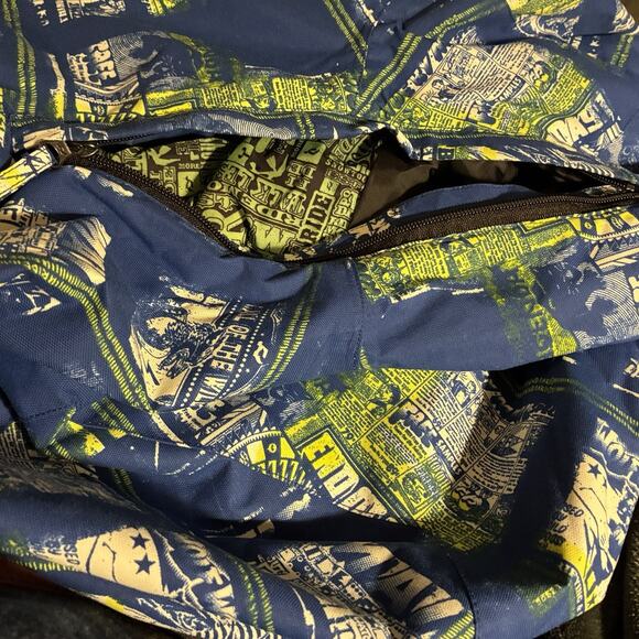 RIDE Snowboards Jacket Men LARGE Outdoor Winter Snow Ski Graphic Blue Green - Picture 13 of 13